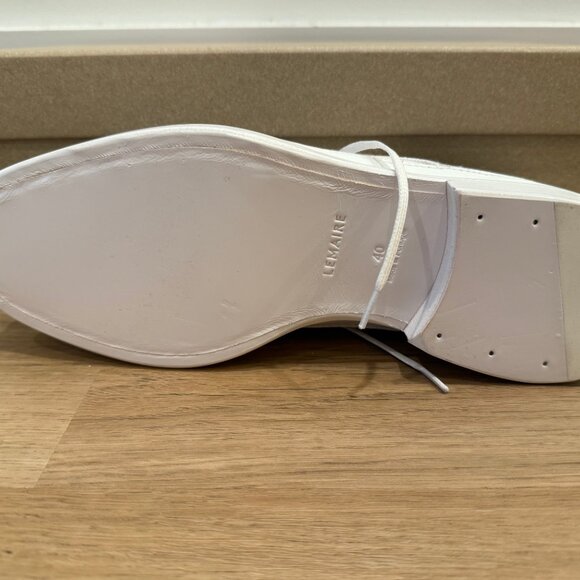 Lemaire Leather Canvas Derbies in White (US 7.5, EU 40/41)